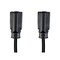 Monoprice Molded Y-Splice Extension Cord Adapter, 18 AWG, Indoor, 18/3, 1 Outlets, 5-15R, Black, 5-15P, 1 ft 35055 - alternate 3